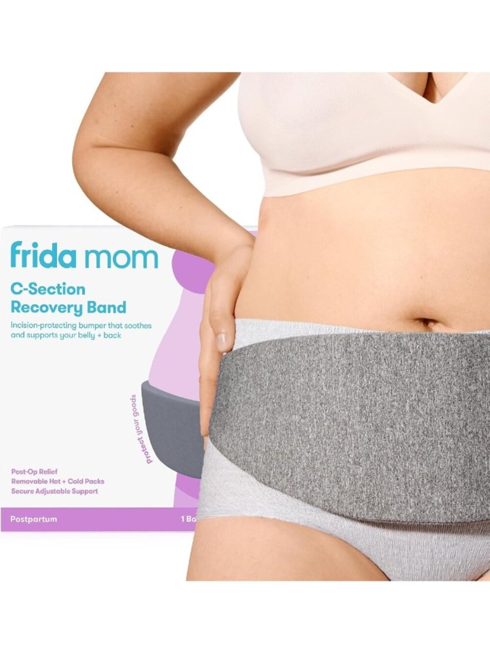 C-Section Recovery Belly Binder - Hot & Cold Therapy, Incision Protector